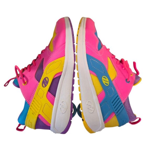 Heelys Force Skate Shoes Neon Colorblock HE101131 Pink Yellow - Picture 6 of 9